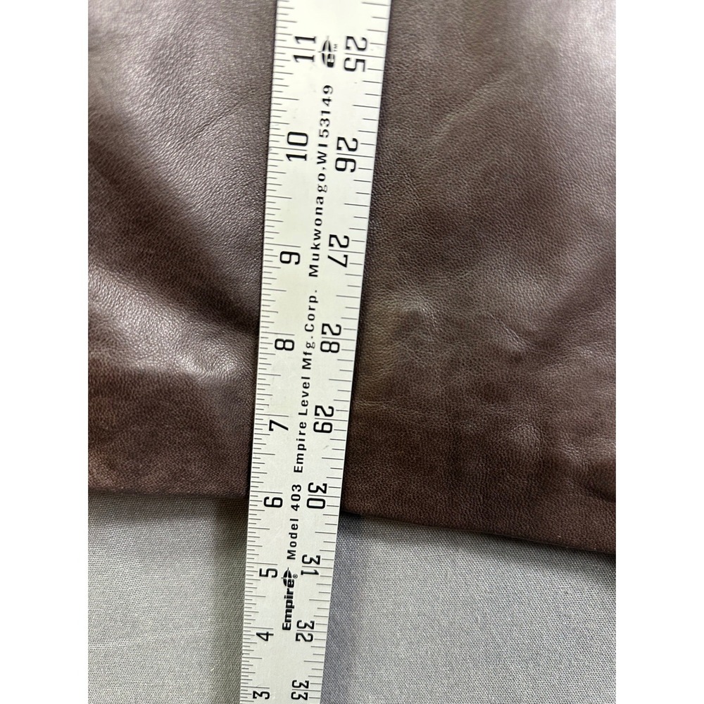 Siena Brown Leather Jacket Women's Large Button Front Tailored Blazer Coat L - Picture 8 of 10
